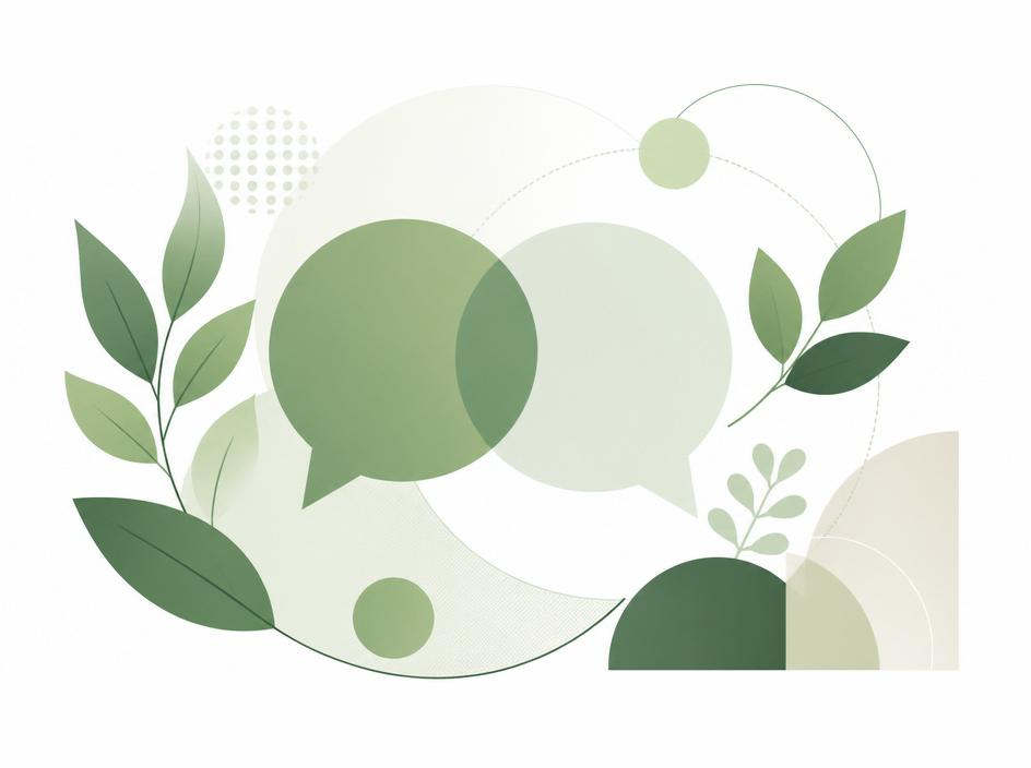Illustration abstraite de communication et de collaboration